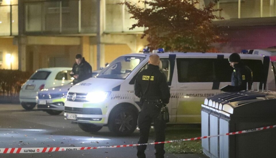 Politiet til stede ved Freyas Kvarter i Greve. Politiet til stede ved Freyas Kvarter i Greve.