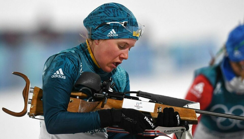 Anastasiya Merkushyna befinder sig i øjeblikket i Sverige, hvor hun i weekenden deltager i den svenske sæsonåbning i skiskydning i Idre. Hun er dog parat til at forlade Sverige med kort varsel. (Arkivfoto).