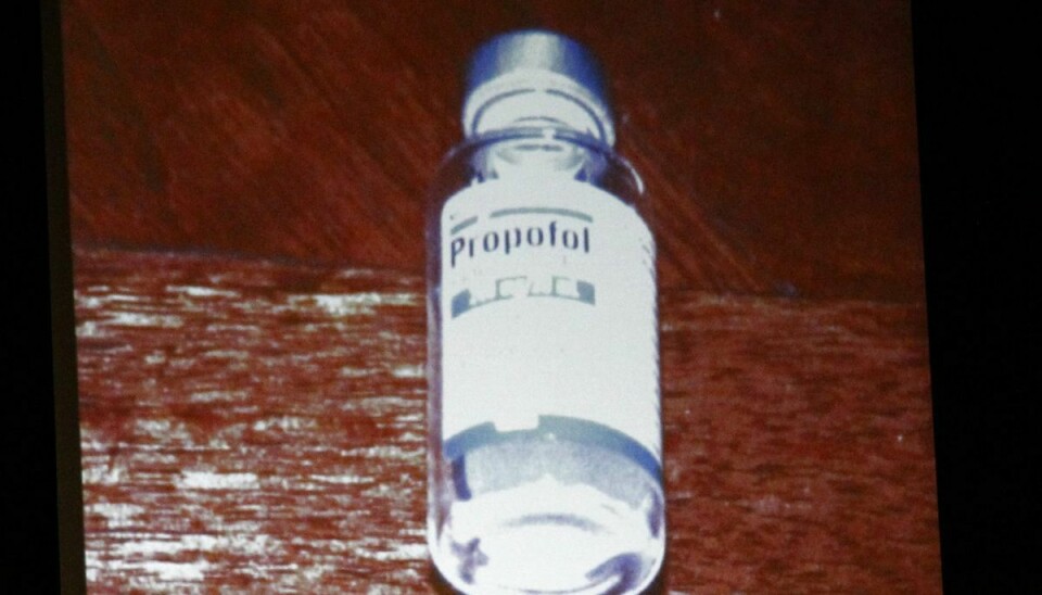 En flaske Propofol blev fundet ved siden af liget af Michael Jackson. Arkivfoto.