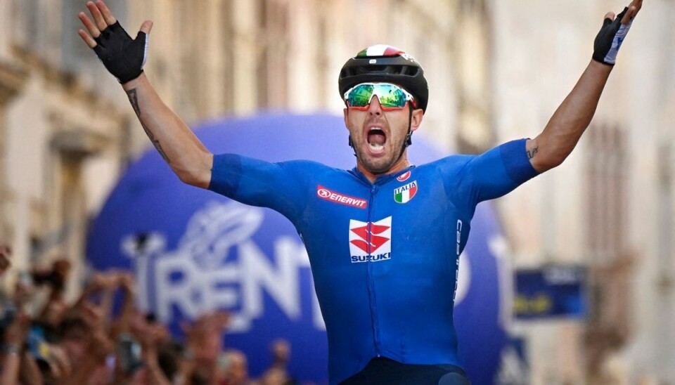 Sonny Colbrelli vandt EM i cykling i 2021, hvor han også triumferede i Paris-Roubaix. Sonny Colbrelli vandt EM i cykling i 2021, hvor han også triumferede i Paris-Roubaix.