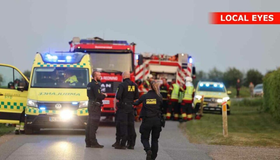 En herboende udlænding kom så alvorligt til skade, at han blev fløjet til OUH med lægehelikopter.