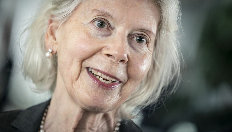 Her ses Ane Mærsk Mc-Kinney Uggla sidste år ved A.P. Møller-Mærsks generalforsamling, hvor hun trådte ud af bestyrelsen. Mandag den 3. juli fylder hun 75 år. (Arkivfoto). Her ses Ane Mærsk Mc-Kinney Uggla sidste år ved A.P. Møller-Mærsks generalforsamling, hvor hun trådte ud af bestyrelsen. Mandag den 3. juli fylder hun 75 år. (Arkivfoto).