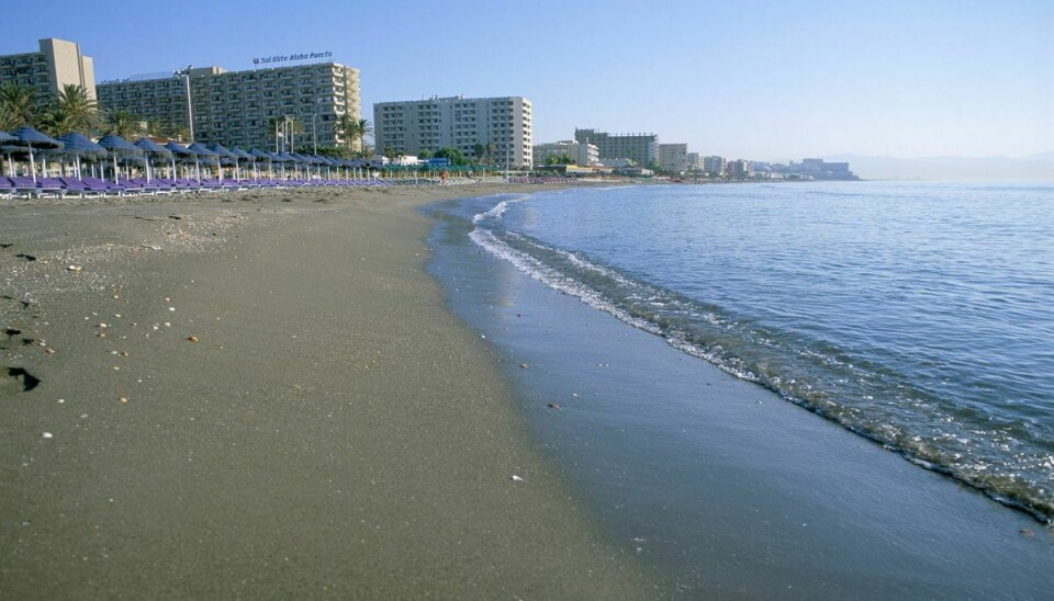 Liget skyllede op på stranden i Costa del Sol. (Arkivfoto)