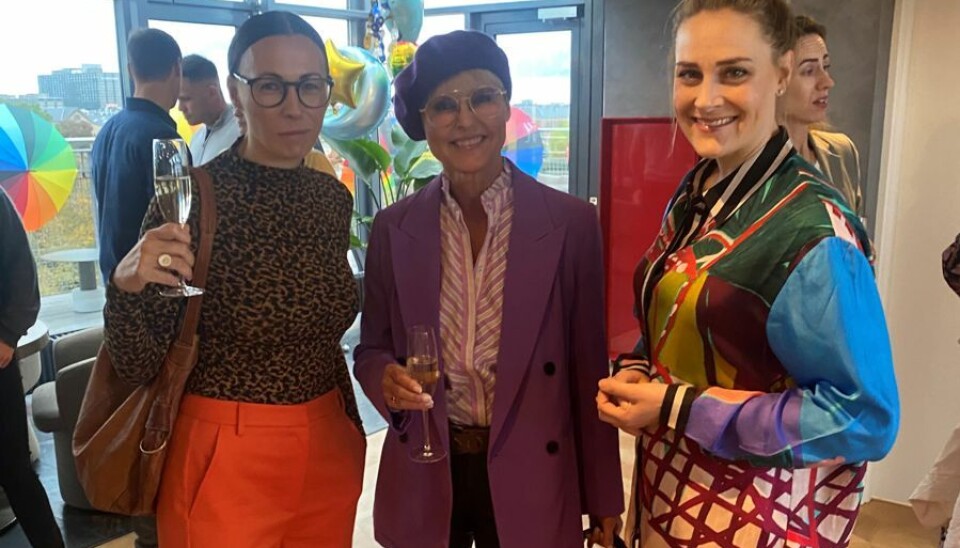 Mette Cornelius , Line Baun Danielsen og Mette Bluhme Rieck til reception sammen for nogle år siden ..