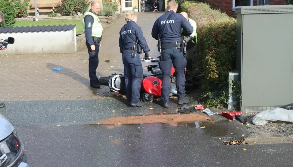 Alvorlig motorcykelulykke ved Brovst.