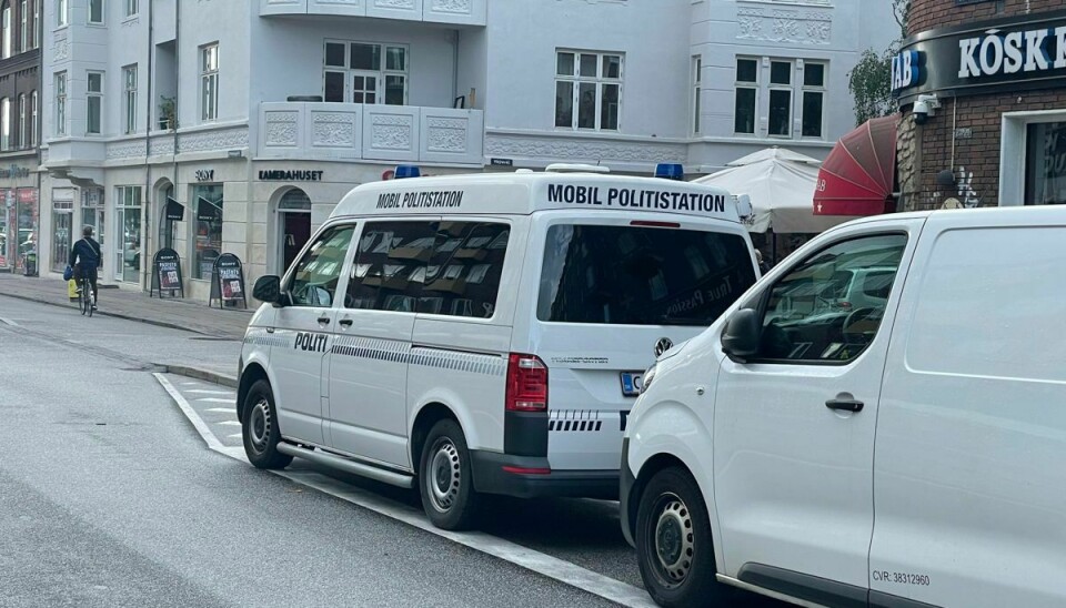 Mobil politistation på Frederikssundsvej i Københavns Nordvestkvarter.