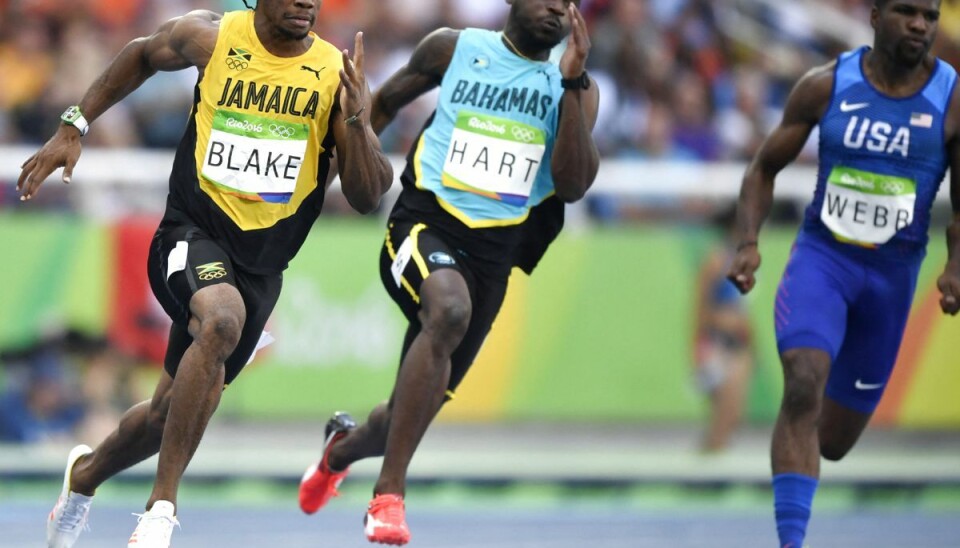 Shavez Hart, i midten, ses her i aktion under OL i Rio i 2016. Shavez Hart, i midten, ses her i aktion under OL i Rio i 2016.