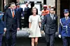 Prinsesse Maria-Laura og William Isvy ankommer til den borgerlige vielse på rådhuset i Bruxelles.