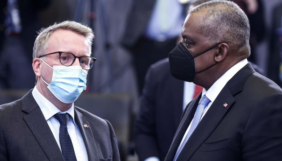 Bødskov mødtes også med sin amerikanske kollega, forsvarsminister Lloyd Austin, i februar i Nato-regi. Bødskov mødtes også med sin amerikanske kollega, forsvarsminister Lloyd Austin, i februar i Nato-regi.