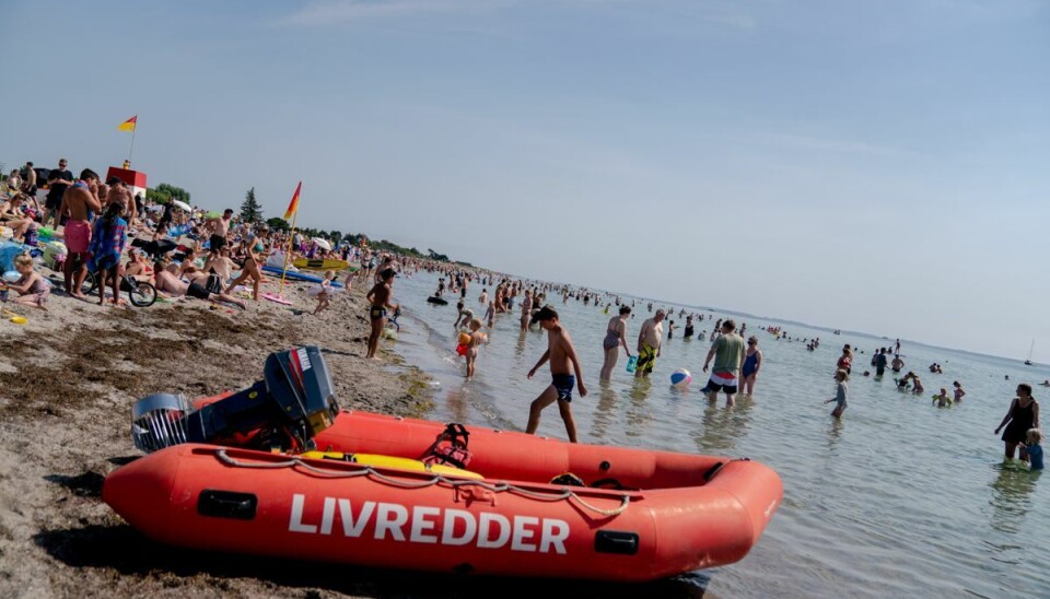 Karrebæksminde Strand på Enø, tirsdag den 19. juli 2022. Karrebæksminde Strand på Enø, tirsdag den 19. juli 2022.
