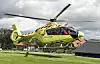 Akutlægehelikopter har hentet den kritisk tilskadekomne. Arkivfoto