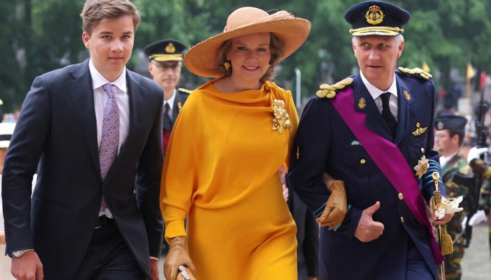 Nu 19-årige prins Gabriel ses her sammen med sine forældre, kong Philippe og dronning Mathilde. Nu 19-årige prins Gabriel ses her sammen med sine forældre, kong Philippe og dronning Mathilde.