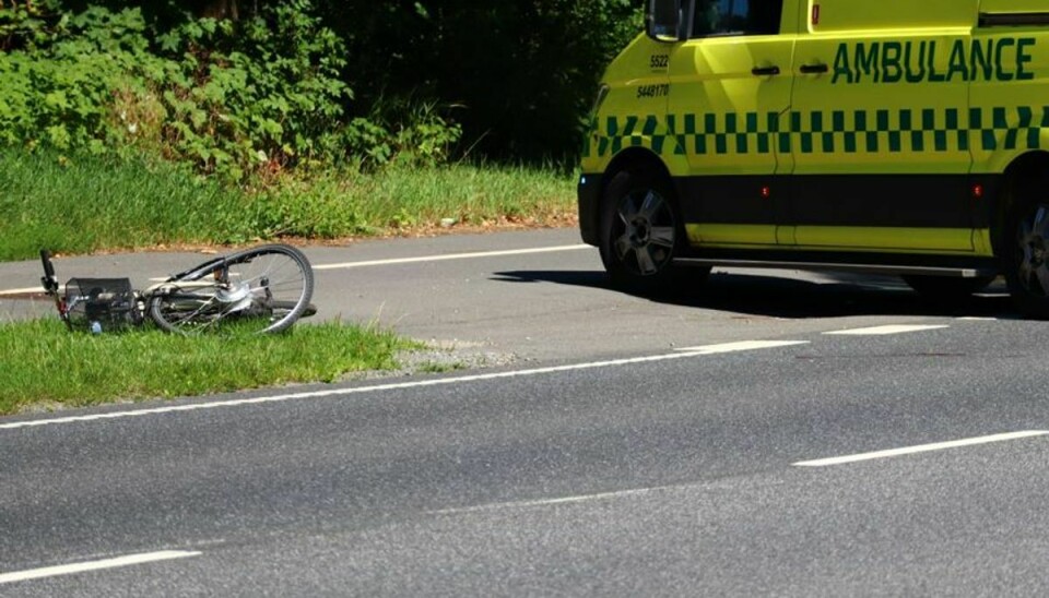 Det var her på Søndre Ringvej nær Vestre Søbad ulykken skete torsdag eftermiddag.