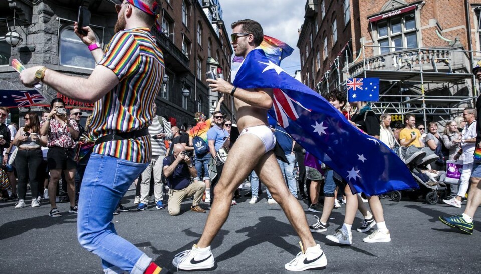 WorldPride parader går gennem København lørdag den 21. august 2021.