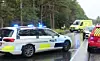 Politiet har spærret vejen.