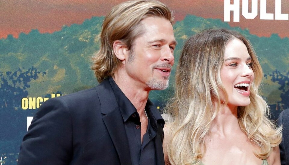 Superstjernerne Brad Pitt og Margot Robbie spiller hovedrollerne i storfilmen 'Babylon'. (Arkivfoto).