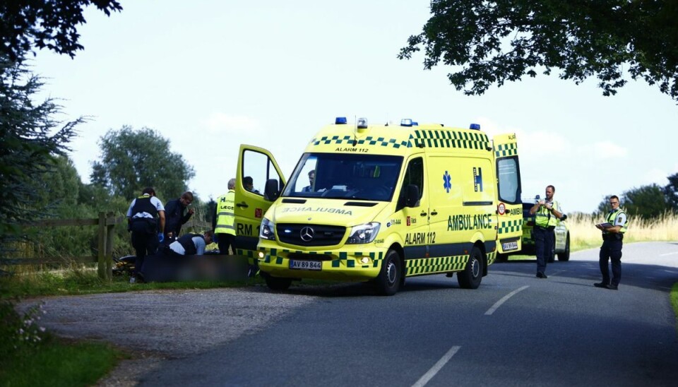 Ulykke på Stumpedyssevej i Hørsholm.