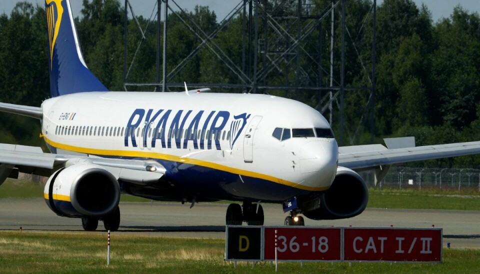 Et Ryanair-fly er her netop landet i Riga i Letland. (Arkivfoto).