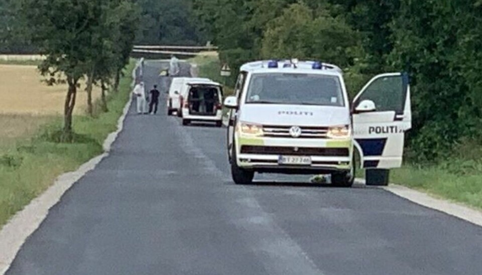Her er politiet på findestedet Her er politiet på findestedet