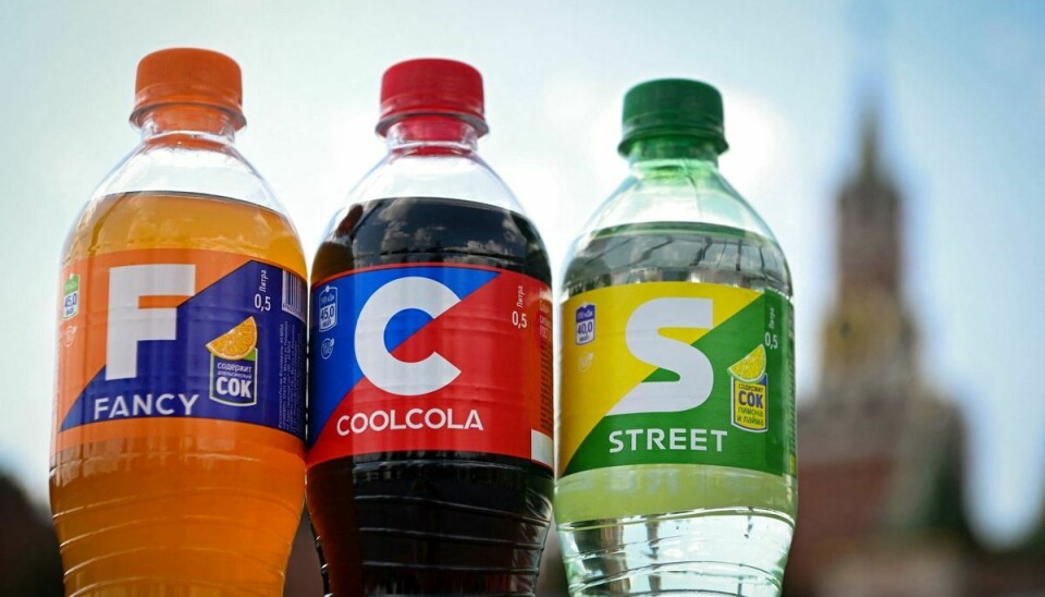 De russiske læskedrikke, der skal erstatte Coca-Cola, Fanta og Sprite, er nu kommet på gaden i form af Coolcola, Fancy og Street.