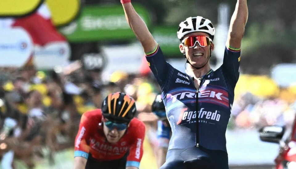 Mads Pedersen vinder dagens etape i Tour de France.
