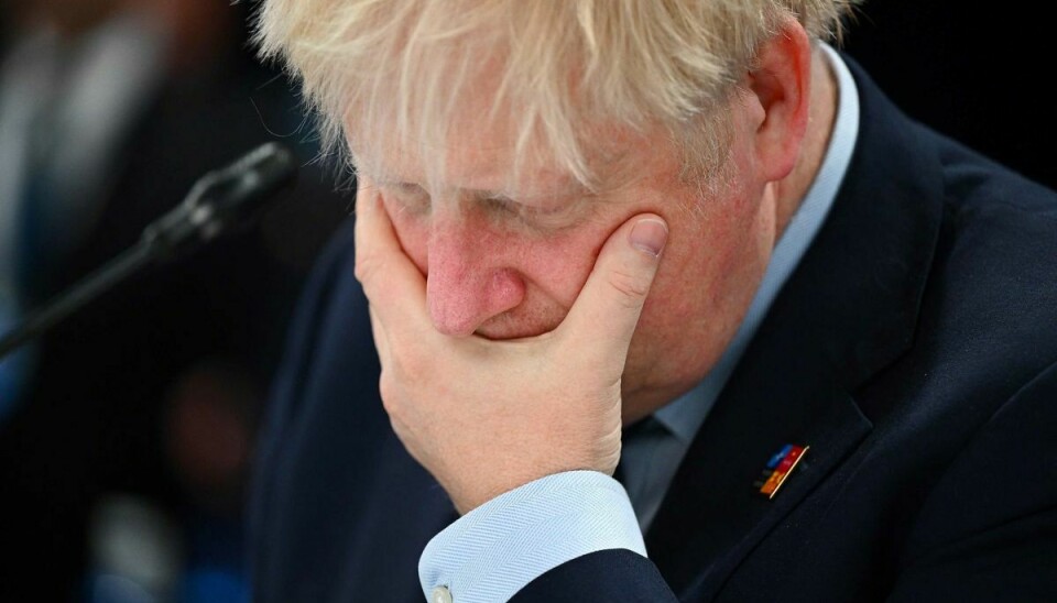 Det ser mere end almindeligt svært ud for Boris Johnson. Det mener en række britiske aviser. (Arkivfoto).