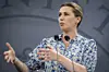 Statsminister Mette Frederiksen (S) under pressemøde i Spejlsalen i Statsministeriet.