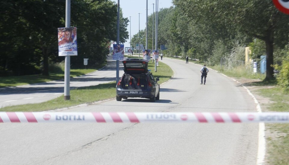 Politiet har afspærret området.