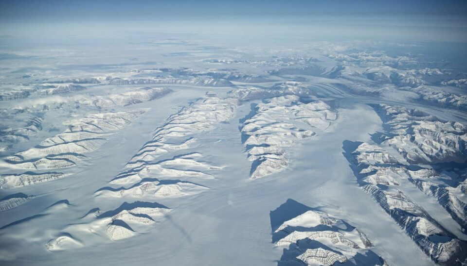 Den grønlandske østkyst fra luften. (Foto: Ida Guldbæk Arentsen/Ritzau Scanpix)