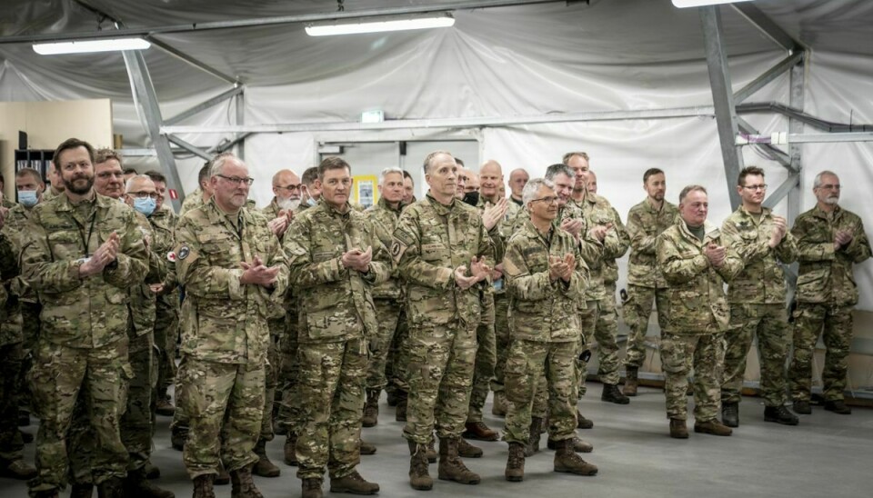 Danske soldater på Adazi militærbasen i Letland, torsdag den 31. marts 2022.