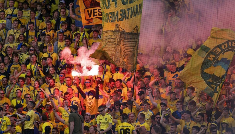 Brøndbys fans udtrykker bekymring over, at klubben kan ende på udenlandske hænder. (Arkivfoto).