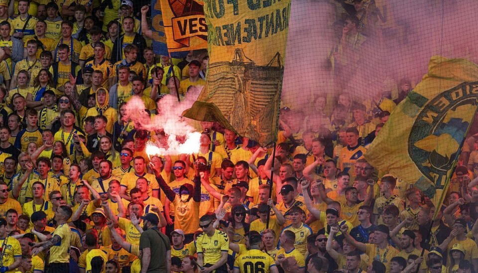 Brøndbys fans udtrykker bekymring over, at klubben kan ende på udenlandske hænder. (Arkivfoto). Brøndbys fans udtrykker bekymring over, at klubben kan ende på udenlandske hænder. (Arkivfoto).