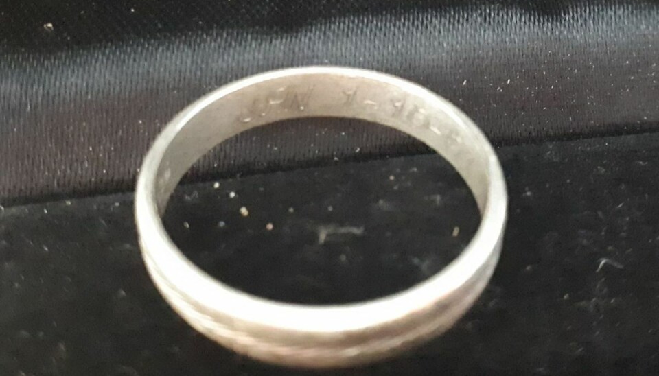 Ring med indgraveringen 'Jan' Ring med indgraveringen 'Jan'