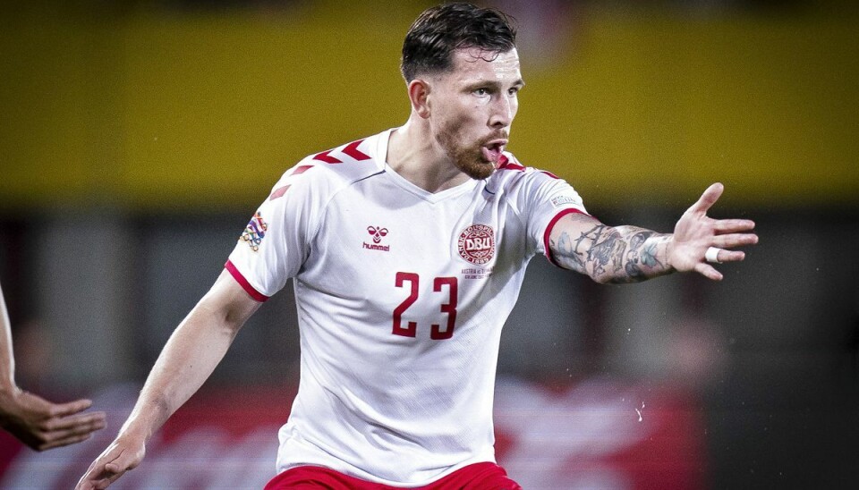 Danmarks Pierre-Emile Højbjerg under UEFA Nations League kampen mellem Østrig og Danmark på Ernst Happel Stadion i Wien, mandag den 6 juni 2022.