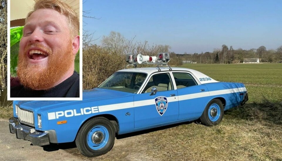 Sune Jensen sælger denne unikke politibil - en Plymouth Fury Police Pursuit fra 1976 - for lige knap 300.000 kroner.