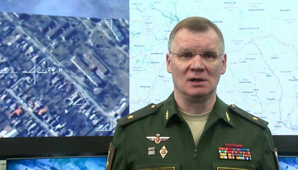 Giv op, siger den russiske generalmajor Igor Konasjenkov til de ukrainske soldater. Vi skal nok behandle jer godt. (Arkivfoto)