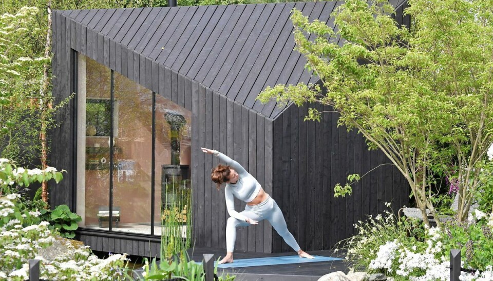 Yoga var også en del af det store blomster-show Yoga var også en del af det store blomster-show