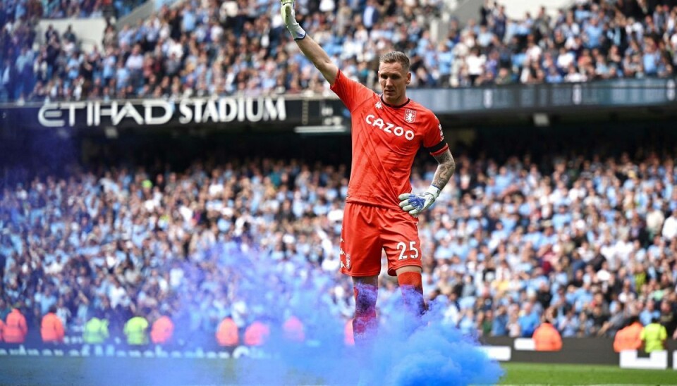 Robin Olsen, der har en fortid som målmand i FC København, fik søndag sin debut for Aston Villa i sidste spillerunde af den engelske Premier League. Robin Olsen, der har en fortid som målmand i FC København, fik søndag sin debut for Aston Villa i sidste spillerunde af den engelske Premier League.