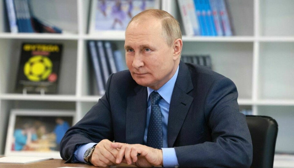 Russian President Vladimir Putin chairs a meeting of the Board of Trustees of the Talent and Success Educational Foundation via a video link at the Sirius Educational Center for Gifted Children in Sochi on May 11, 2022. (Photo by Mikhail METZEL / SPUTNIK / AFP)