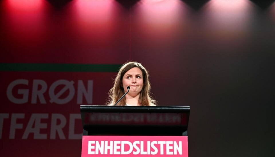 Fredag holdt politisk ordfører Mai Villadsen tale på Enhedslistens årsmøde. Lørdag skal partiets EU-politik diskuteres, men her holder Villadsen sig ude. Fredag holdt politisk ordfører Mai Villadsen tale på Enhedslistens årsmøde. Lørdag skal partiets EU-politik diskuteres, men her holder Villadsen sig ude.