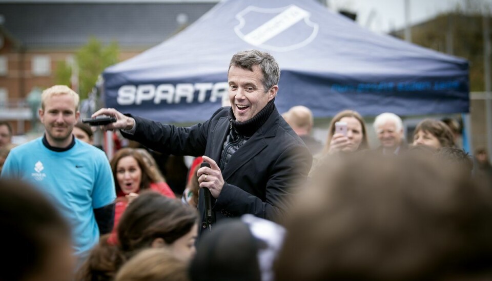 Billedet her er fra Skole OL på Østerbro Stadion i maj 2019, hvor kronprinsen også var med til at sætte gang i løjerne.