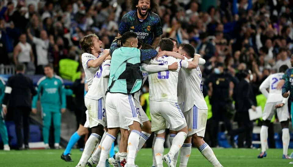 Real Madrid jubler efter slutfløjt.