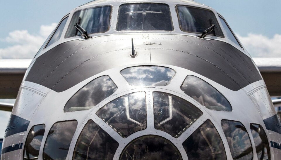 Fronten af det russiske militærfly Antonov 30 B på et flyshow i Rusland tidligere. (Arkivfoto) Fronten af det russiske militærfly Antonov 30 B på et flyshow i Rusland tidligere. (Arkivfoto)