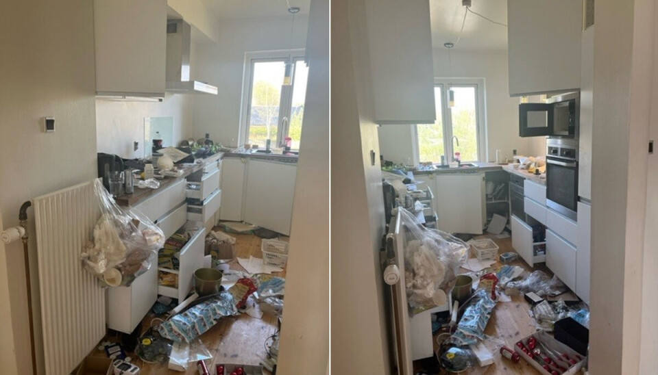 Selv køkkenet er fuldstændig splittet ad. Selv køkkenet er fuldstændig splittet ad.