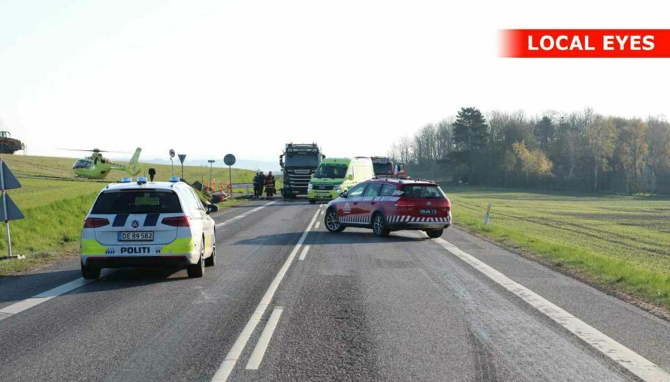 En mand er dræbt i en trafikulykke på Kalundborgvej Føllenslev.