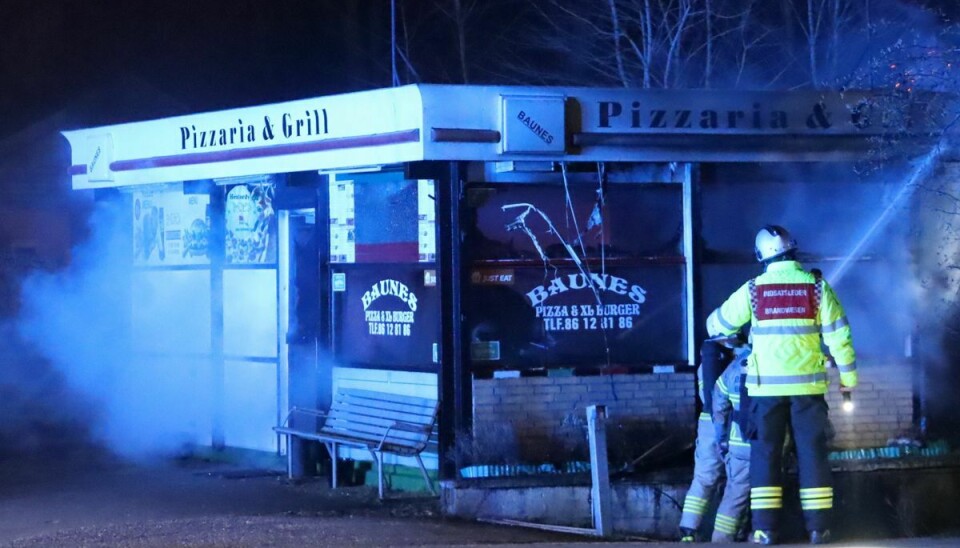 Baunes Pizza brød i brand.
