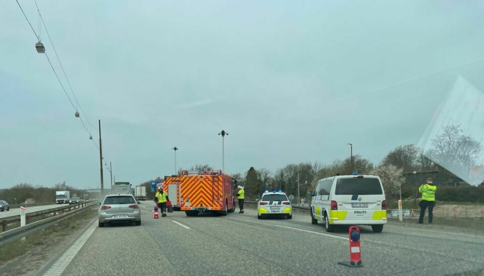 Der er sket et uheld på Hillerødmotorvejen.