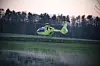 Der blev tilkaldt en helikopter ved ulykken.