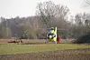 En helikopter måtte tilkaldes stedet.