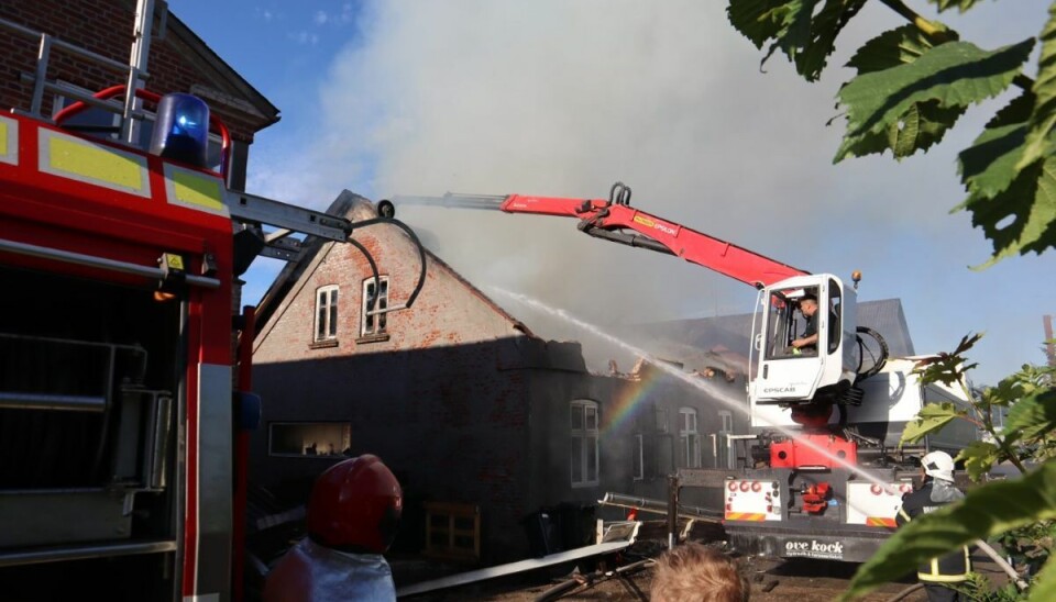 Villaen er overtændt Villaen er overtændt